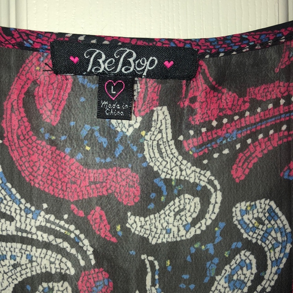 Paisley Printed Long Sleeve Dress BeBop - Picture 6 of 6
